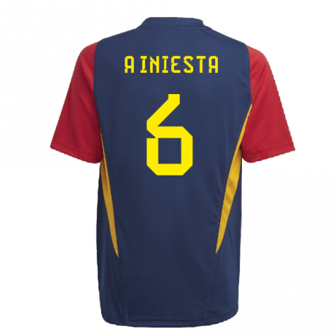 2022-2023 Spain Training Jersey (Navy) - Kids (A INIESTA 6)