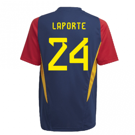 2022-2023 Spain Training Jersey (Navy) - Kids (LAPORTE 24)