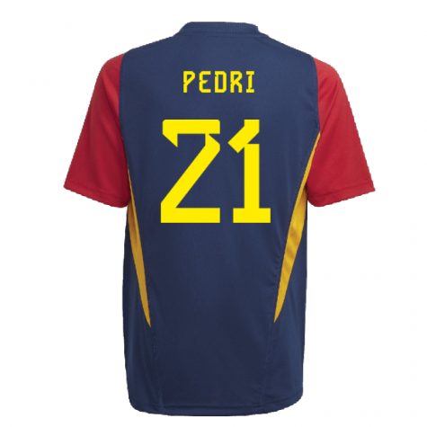 2022-2023 Spain Training Jersey (Navy) - Kids (PEDRI 21)