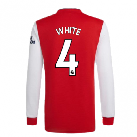 Arsenal 2021-2022 Long Sleeve Home Shirt (WHITE 4)