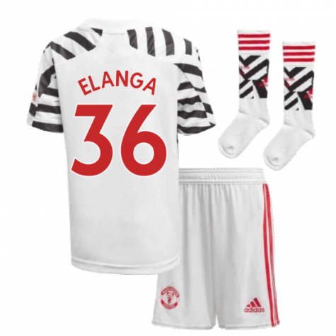 2020-2021 Man Utd Adidas Third Little Boys Mini Kit (Elanga 36)