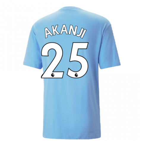 2022-2023 Man City FtblCulture Tee (Blue) (BERNARDO 20)