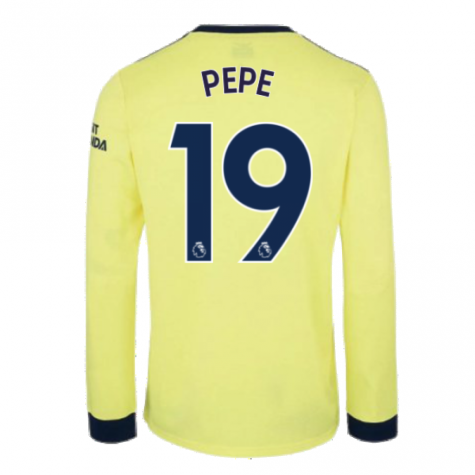 Arsenal 2021-2022 Long Sleeve Away Shirt (PEPE 19)