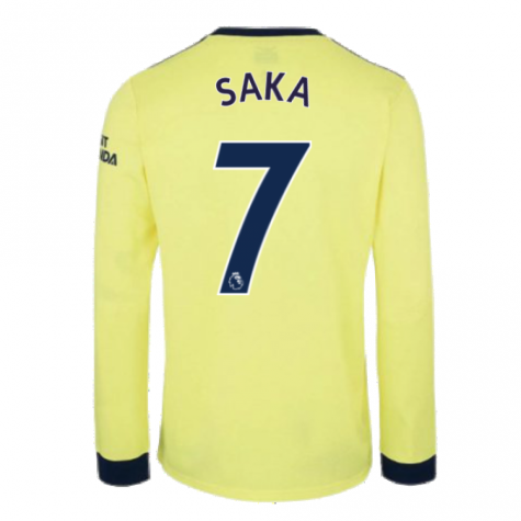 Arsenal 2021-2022 Long Sleeve Away Shirt (SAKA 7)