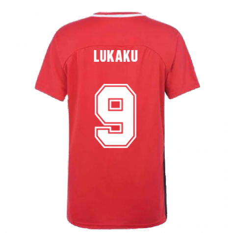 Belgium 2021 Polyester T-Shirt (Red) (LUKAKU 9)