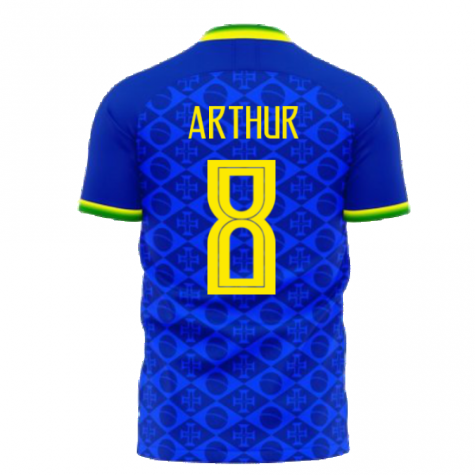 Brazil 2021-2022 Away Concept Football Kit (Fans Culture) (ARTHUR 8)