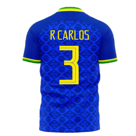 Brazil 2021-2022 Away Concept Football Kit (Fans Culture) (R CARLOS 3)