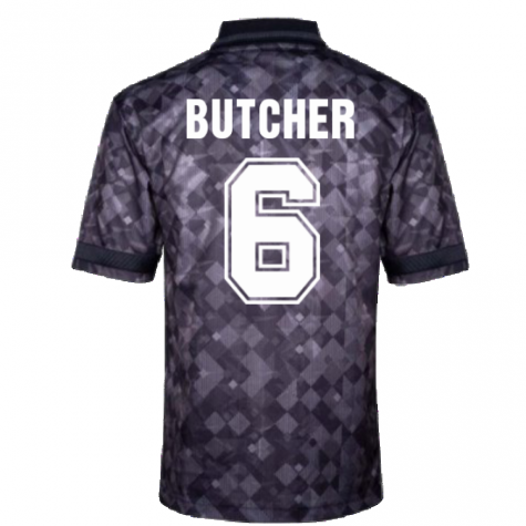 England 1990 Black Out Retro Football Shirt (Butcher 6)