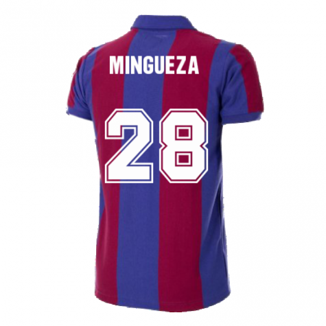 FC Barcelona 1980 - 81 Retro Football Shirt (MINGUEZA 28)