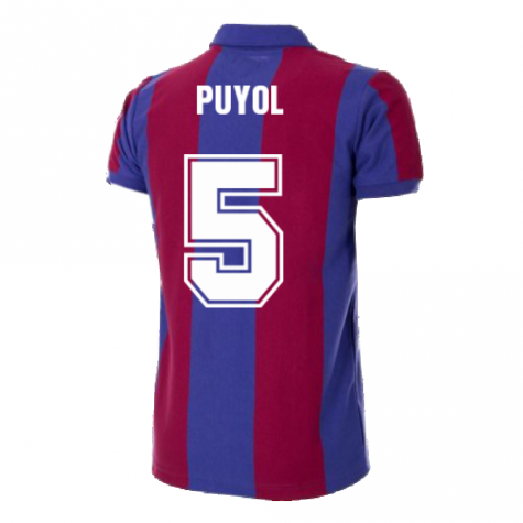 FC Barcelona 1980 - 81 Retro Football Shirt (PUYOL 5)