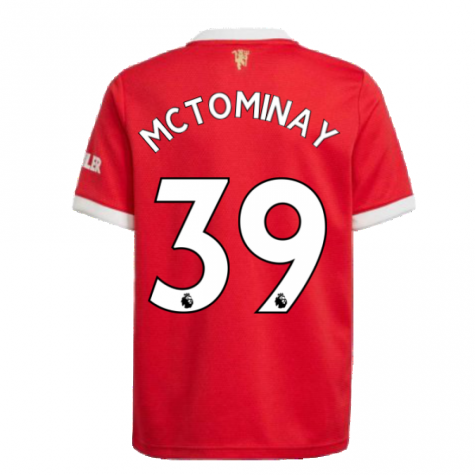 Man Utd 2021-2022 Home Shirt (Kids) (McTOMINAY 39)