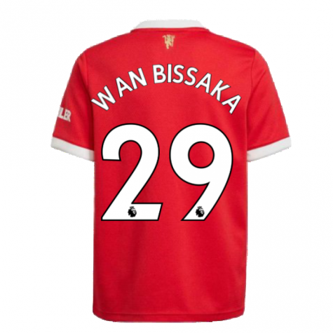 Man Utd 2021-2022 Home Shirt (Kids) (WAN BISSAKA 29)