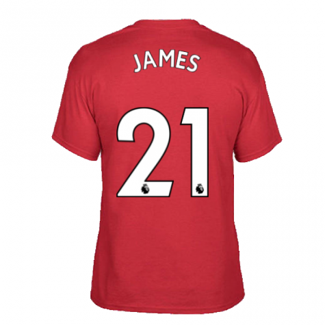 Man Utd 2021-2022 STR Graphic Tee (Red) (JAMES 21)