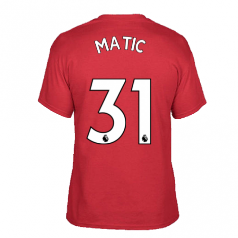 Man Utd 2021-2022 STR Graphic Tee (Red) (MATIC 31)