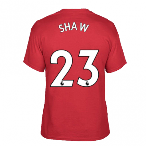 Man Utd 2021-2022 STR Graphic Tee (Red) (SHAW 23)