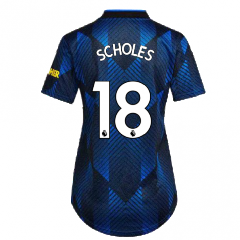 Man Utd 2021-2022 Third Shirt (Ladies) (SCHOLES 18)