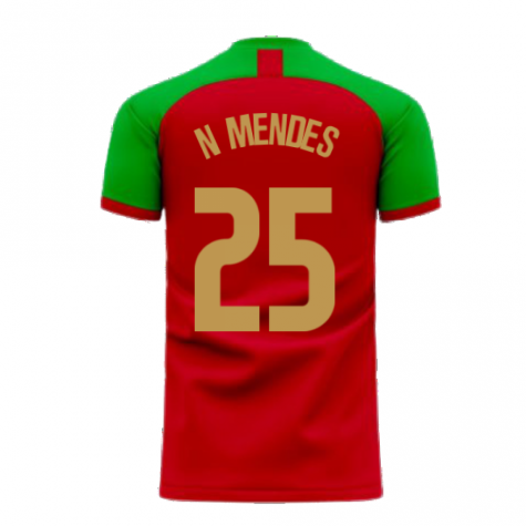 Portugal 2020-2021 Home Concept Football Kit (Fans Culture) (N.MENDES 25)