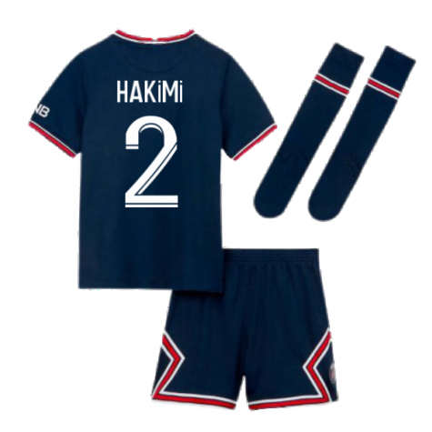 PSG 2021-2022 Little Boys Home Kit (HAKIMI 2)