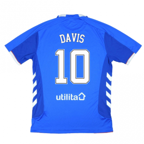 Rangers 2018-19 Home Shirt ((Excellent) L) (DAVIS 10)