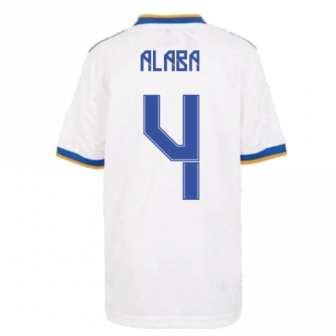 Real Madrid 2021-2022 Home Shirt (Kids) (ALABA 4)