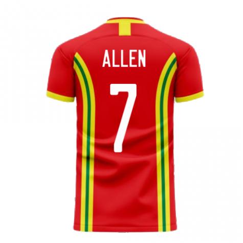 Wales 2024-2025 Home Concept Football Kit (Libero) (ALLEN 7)