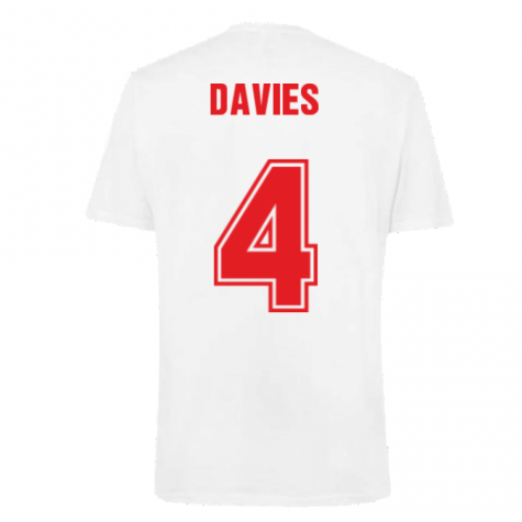 Wales 2021 Polyester T-Shirt (White) (DAVIES 4)