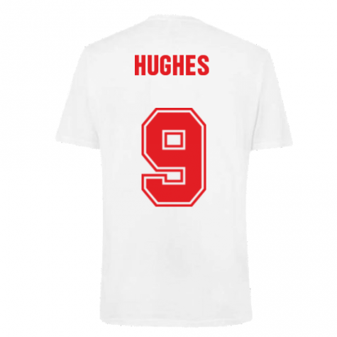 Wales 2021 Polyester T-Shirt (White) (HUGHES 9)