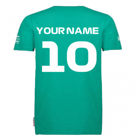 2022 Aston Martin Official LS T-Shirt (Green) (Your Name)