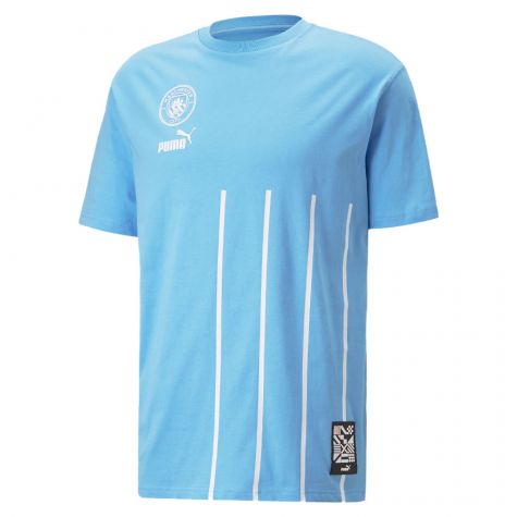 2022-2023 Man City FtblCulture Tee (Blue) (LAPORTE 14)