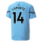 2021-2022 Man City Pre Match Jersey (Light Blue) (LAPORTE 14)