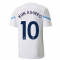 2021-2022 Man City Pre Match Jersey (White) - Kids (KUN AGUERO 10)