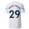 2021-2022 Man City Pre Match Jersey (White) - Kids (WRIGHT PHILLIPS 29)