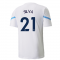 2021-2022 Man City Pre Match Jersey (White) (SILVA 21)