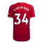 2021-2022 Man Utd Authentic Home Shirt (VAN DE BEEK 34)