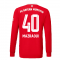 2022-2023 Bayern Munich Long Sleeve Home Shirt (Kids) (MAZRAOUI 40)