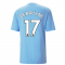 2022-2023 Man City FtblCulture Tee (Blue) (DE BRUYNE 17)