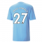 2022-2023 Man City FtblCulture Tee (Blue) (JOAO CANCELO 27)