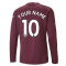 2022-2023 Man City LS Goalkeeper Shirt (Grape Wine) (Your Name)