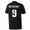 2022-2023 Real Madrid Training Tee (Black) (BENZEMA 9)