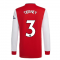 Arsenal 2021-2022 Long Sleeve Home Shirt (TIERNEY 3)