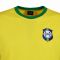 Brazil 1970's World Cup Retro T-Shirt - Yellow/Green