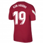 2021-2022 Barcelona Elite Training Shirt (Red) (KUN AGUERO 19)