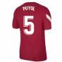 2021-2022 Barcelona Elite Training Shirt (Red) (PUYOL 5)