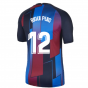 2021-2022 Barcelona Pre-Match Training Shirt (Blue) - Kids (RIQUI PUIG 6)