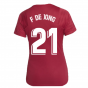 2021-2022 Barcelona Training Shirt (Noble Red) - Womens (F.DE JONG 21)