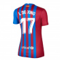 2021-2022 Barcelona Womens Home Shirt (L DE JONG 17)