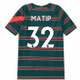 2021-2022 Liverpool Pre-Match Football Top (Atomic Teal) - Kids (MATIP 32)