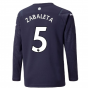 2021-2022 Man City Long Sleeve 3rd Shirt (Kids) (ZABALETA 5)