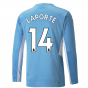 2021-2022 Man City Long Sleeve Home Shirt (LAPORTE 14)