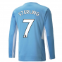 2021-2022 Man City Long Sleeve Home Shirt (STERLING 7)